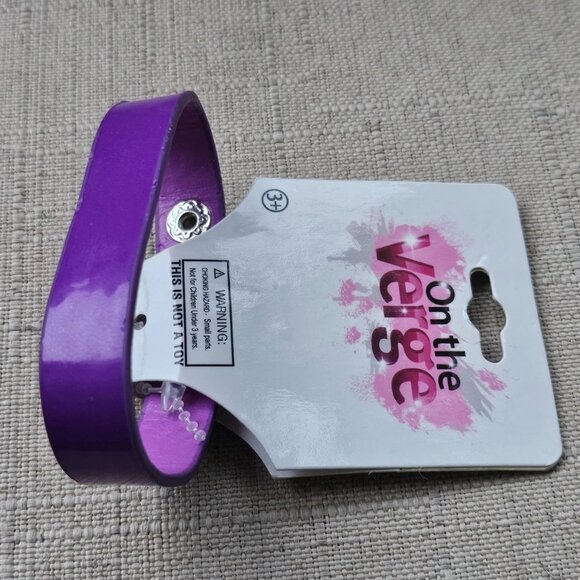 On the Verge Women Bracelet Purple Vegan Wrist Band Fashion Jewelry - Picture 9 of 10